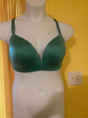 Auden Smooth Plunge Bra in Emerald